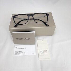 Giorgio Armani Eyeglass Frames Mens 57mm Black AR 7199 5042 Rectangle Italy